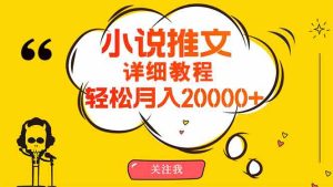 （10000期）简单操作，月入20000+，详细教程！小说推文项目赚钱秘籍！-寒山客