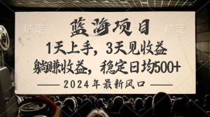 (10090期)2024最新风口项目,躺赚收益,稳定日均收益500+-寒山客