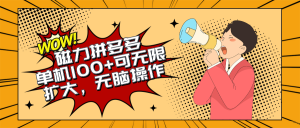 （10199期）2024最新玩法，磁力单机100+，无脑操作，可无限扩大。别再错失机会了!!!-寒山客