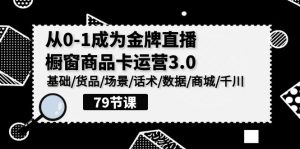 0-1成为金牌直播橱窗商品卡运营3.0，基础/货品/场景/话术/数据/商城/千川-寒山客