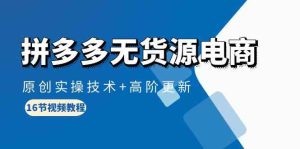 拼多多无货源电商,原创实操技术+高阶更新(16节视频教程)-寒山客