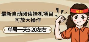 最新自动阅读挂机项目,单号一天5-20左右可放大操作【详细教程+挂机脚本】-寒山客