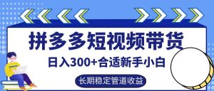 拼多多短视频带货日入300+，实操账户展示看就能学会-寒山客