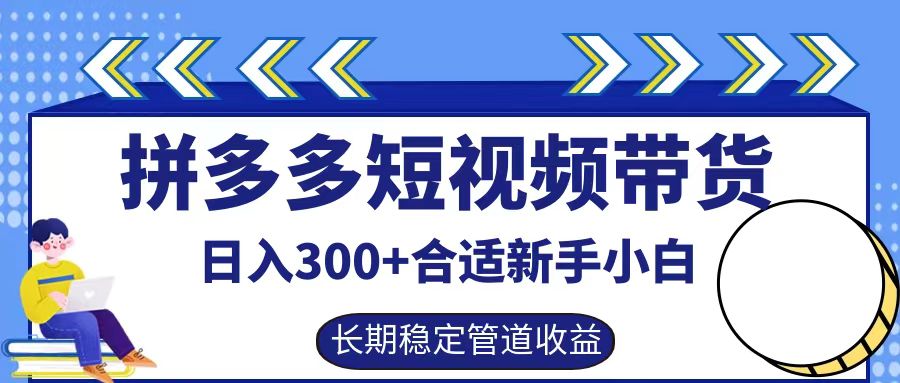 拼多多短视频带货日入300+，实操账户展示看就能学会-寒衣客