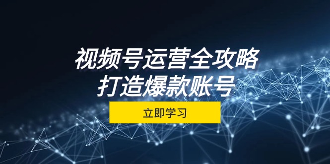 视频号运营全攻略，从定位到成交一站式学习，视频号核心秘诀，打造爆款账号-寒衣客