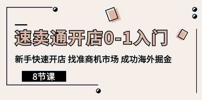 （10126期）速卖通开店0-1入门，新手快速开店 找准商机市场 成功海外掘金（8节课）-寒山客