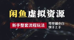 2024最新闲鱼虚拟资源玩法，养号到出单整套流程，多管道收益，每天2小时月收入过万【揭秘】-寒山客