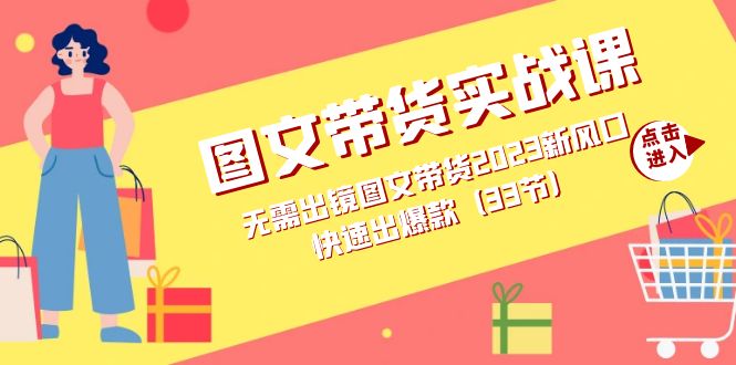 图文带货实战课：无需出镜图文带货2023新风口，快速出爆款（33节）-寒山客