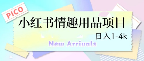 最新小红书情趣用品项目，日入1-4k-寒山客