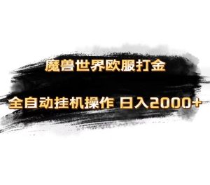 魔兽世界欧服最新玩法，单机日入1000+，矩阵操作，多开多得-寒山客