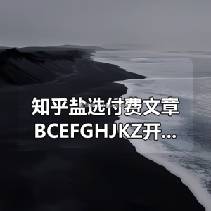 知乎盐选付费文章BCEFGHJKZ开头合集