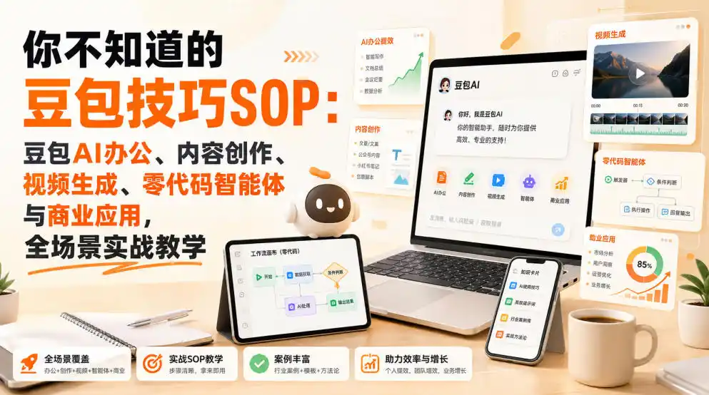你不知道的豆包技巧SOP：豆包AI办公、内容创作、视频生成、零代码智能体与商业应用，全场景实战教学