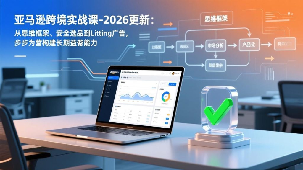 亚马逊跨境实战课-2026更新:从思维框架、安全选品到Listing广告,步步为营构建长期盈利能力