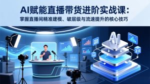 AI赋能直播带货进阶实战课：掌握直播间精准建模、破层级与流速提升的核心技巧