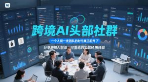 跨境AI头部社群，一个人顶一支团队的时代真正的开始了，分享跨境AI前沿，可落地的实战经验(更新3月)
