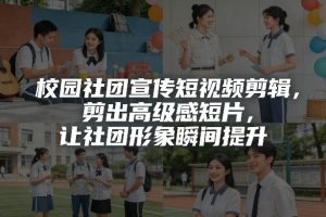 校园社团宣传短视频剪辑，剪出高级感短片，让社团形象瞬间提升
