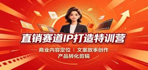 直销赛道IP打造特训营：商业内容定位，文案故事创作，产品转化剪辑