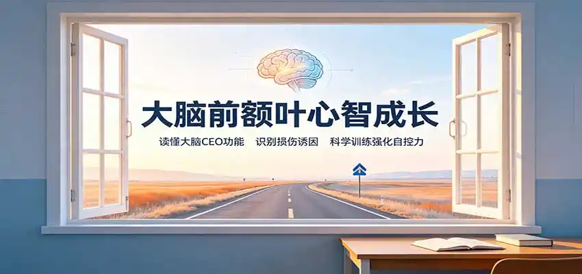 大脑前额叶心智成长：读懂大脑CEO功能，识别损伤诱因，科学训练强化自控力
