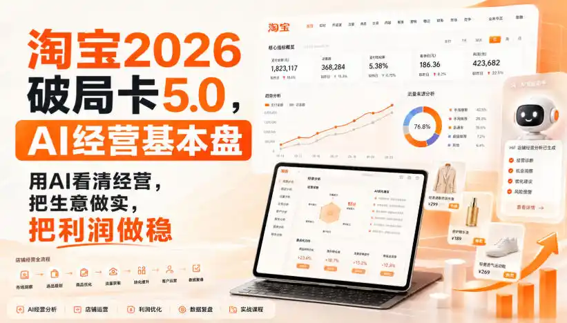 智篆商业-淘宝2026破局卡5.0，AI经营基本盘，用AI看清经营，把生意做实，把利润做稳