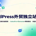 WordPress外贸独立站全阶：域名服务器搭建，AstraPro+Elementor模板建站与询盘询盘SEO