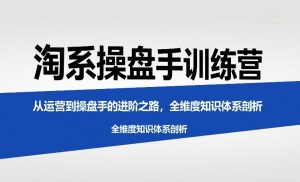 淘系操盘手训练营，从运营到操盘手的进阶之路，全维度知识体系剖析(更新)