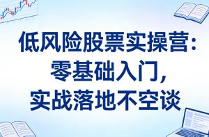 低风险股票实操营：零基础入门，实战落地不空谈