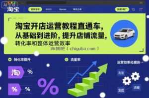 淘宝开店运营教程直通车，从基础到进阶，提升店铺流量，转化率和整体运营效率(更新26年3月24日)