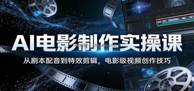 AI电影制作实操课:从剧本配音到特效剪辑,电影级视频创作技巧