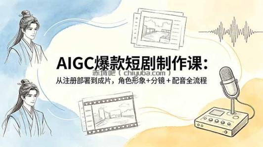 AIGC爆款短剧制作课：从注册部署到成片，角色形象+分镜+配音全流程