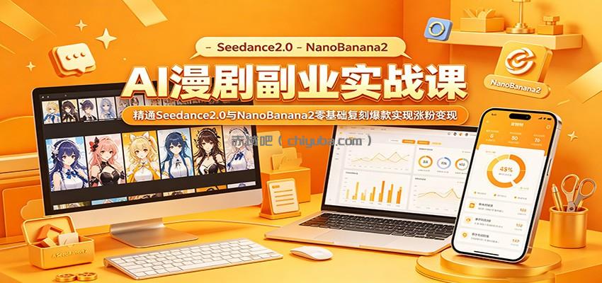 AI漫剧副业实战课：精通Seedance2.0与NanoBanana2零基础复刻爆款实现涨粉变现