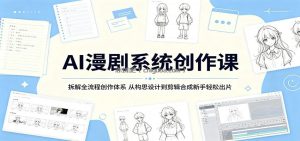 AI漫剧系统创作课：拆解全流程创作体系，从构思设计到剪辑合成新手轻松出片