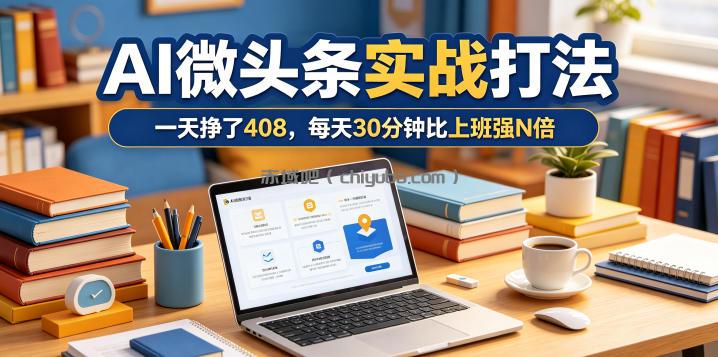 一天挣了408，AI微头条实战打法，每天30分钟比上班强N倍