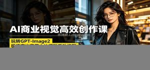 AI商业视觉高效创作课：玩转GPT-Image2，极速产出商用大片摆脱手动修图(更新)
