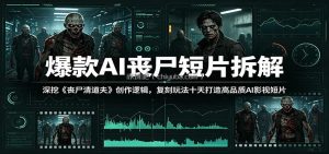爆款AI丧尸短片拆解：深挖《丧尸清道夫》创作逻辑，复刻玩法快速打造高品质AI影视短片