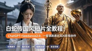 白蛇传-国风短片全教程！ChatGPT+Seedance2.0，一套课跑通古风AI影视创作