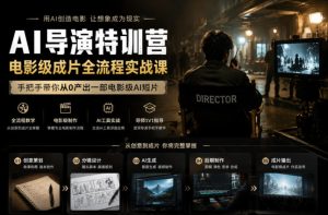 AI导演特训营，电影级成片全流程实战课，手把手带你从0产出一部电影级AI短片
