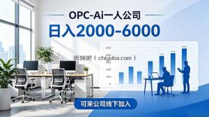 2026创业新风口—OPC一人公司模式震撼首发！日收益2000-6000+，项目绿色长久，安全稳健，合…