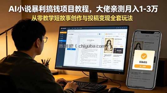 AI小说暴利搞钱项目教程，大佬亲测月入1-3万，从零教学短故事创作与投稿变现全套玩法