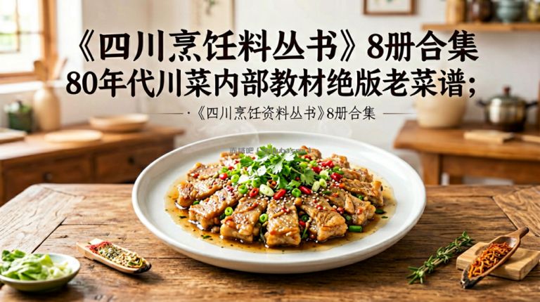 《四川烹饪资料丛书》8册合集 80年代川菜内部教材绝版老菜谱