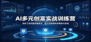 AI多元创富实战训练营：龙虾工具完整部署教学，图文视频理财多赛道AI变现