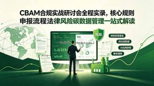 CBAM合规实战研讨会全程实录，核心规则申报流程法律风险碳数据管理一站式解读