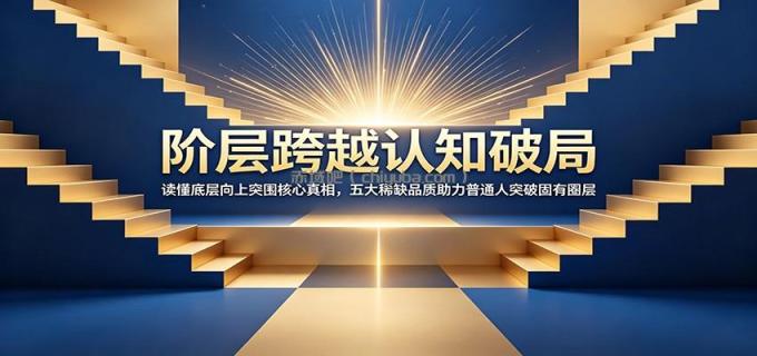 阶层跨越认知破局：读懂底层向上突围核心真相，五大稀缺品质助力普通人突破固有圈层
