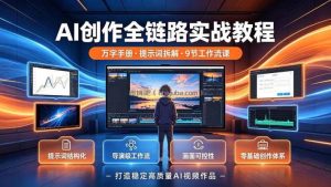 AI创作全链路实战教程｜万字手册·提示词拆解·9节工作流课，打造稳定高质量AI视频作品