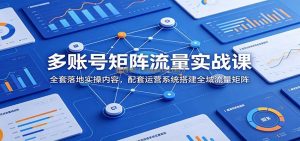 多账号矩阵流量实战课：全套落地实操内容，配套运营系统搭建全域流量矩阵