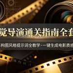 AI视觉导演通关指南全套课程，运镜光影构图风格提示词全教学，一键生成电影质感影视画面