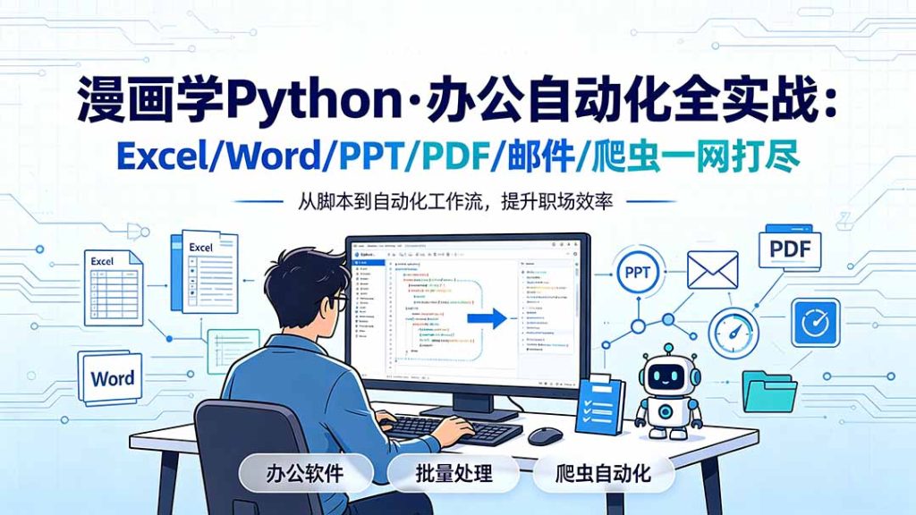 漫画学Python·办公自动化全实战:Excel/Word/PPT/PDF/邮件/爬虫一网打尽