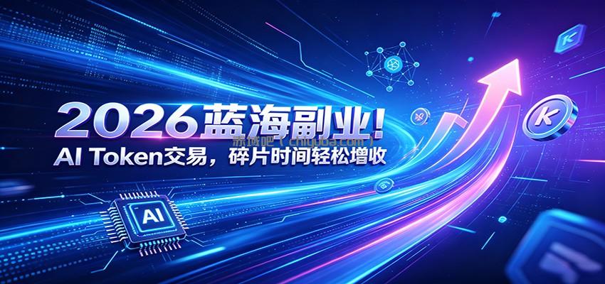 2026蓝海副业!AI Token交易,碎片时间轻松增收