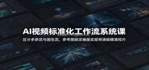 AI视频标准化工作流系统课：区分多参流与图生流，参考图锁定画面实现导演级精准控片