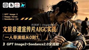 文旅非遗宣传片AIGC实战：一人导演组从0到1，GPT Image2+Seedance2.0全流程