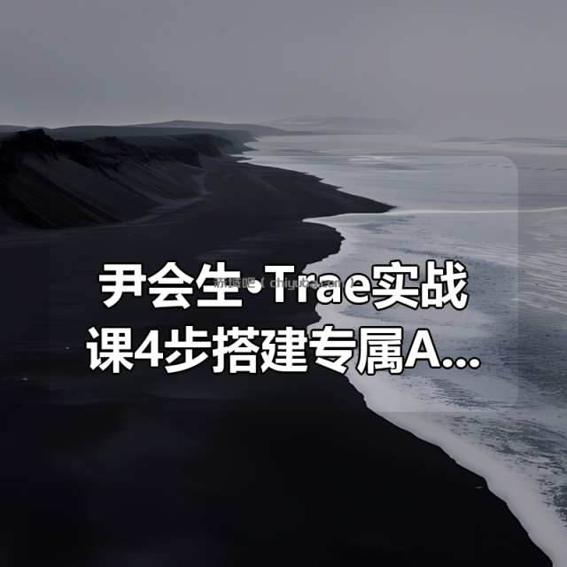 尹会生·Trae实战课4步搭建专属Al工具